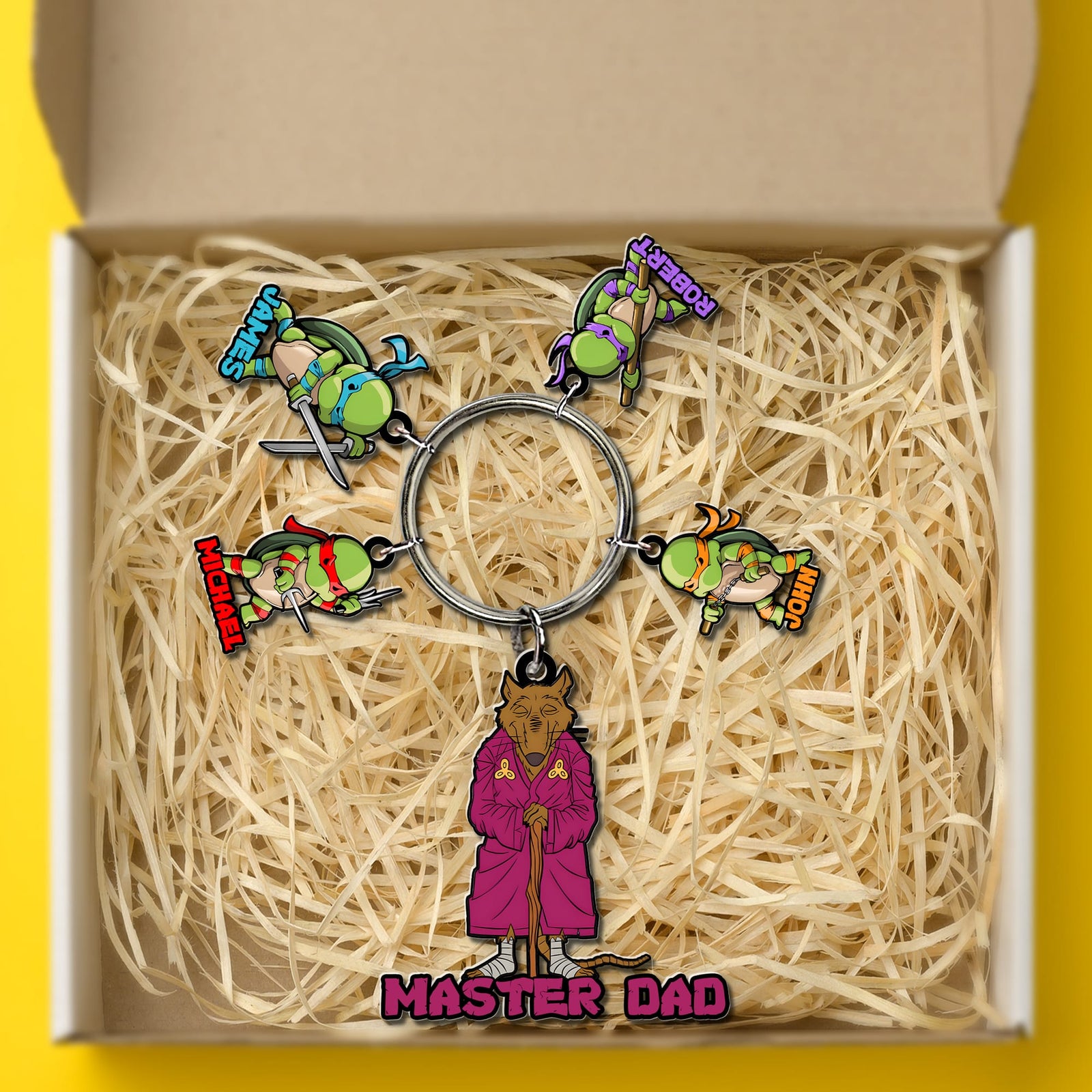 Personalized Gifts For Father Keychain With Charms 02ohdc230524-Homacus