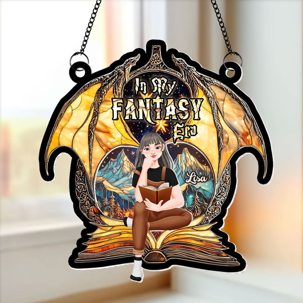 Personalized Gifts For Book Lover Suncatcher Ornament Fantasy Book 012xqti060125pa-Homacus