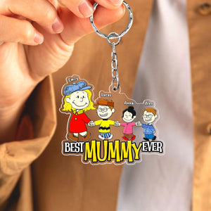 Personalized Gifts For Mom Keychain Best Mummy Ever 05ACTI230324DA-Homacus
