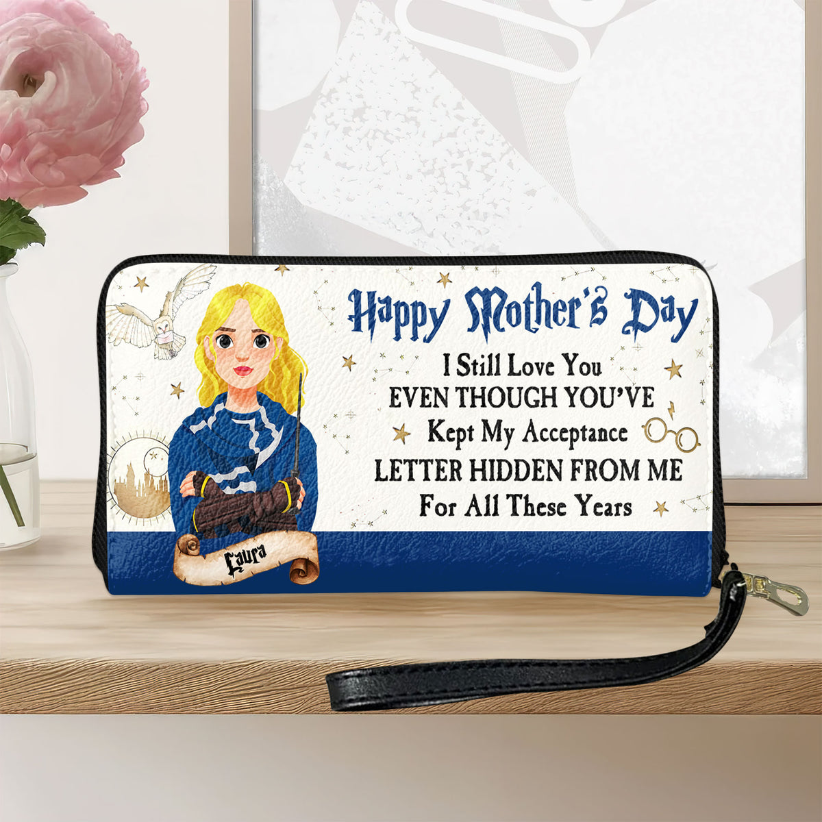 Personalized Gifts For Mom Twill Faux Leather Wallet 03huti070325pa-Homacus