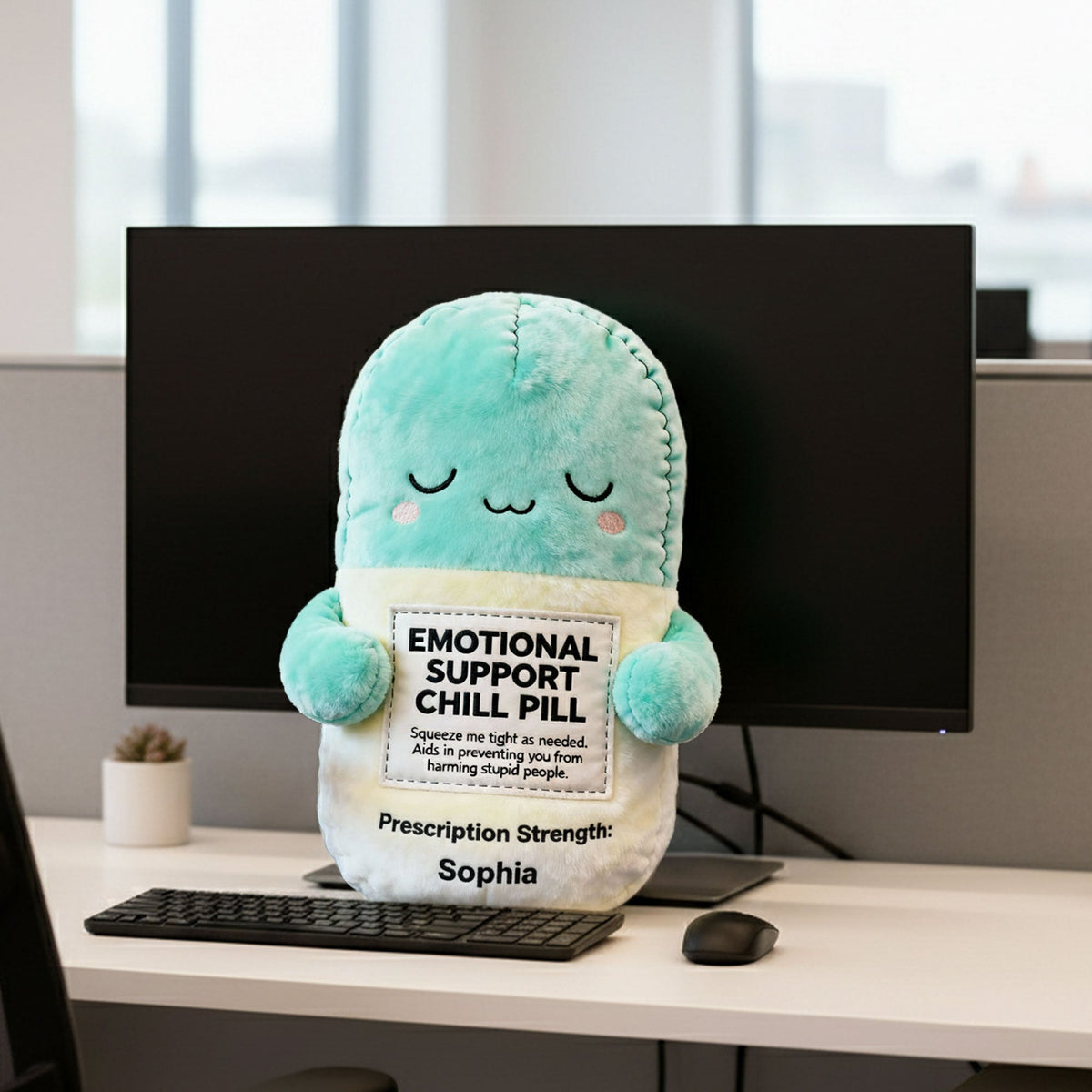 Emotional Support Pill Custom Shape Pillow, Personalized Gifts For Coworker 03QHTI151125-Homacus