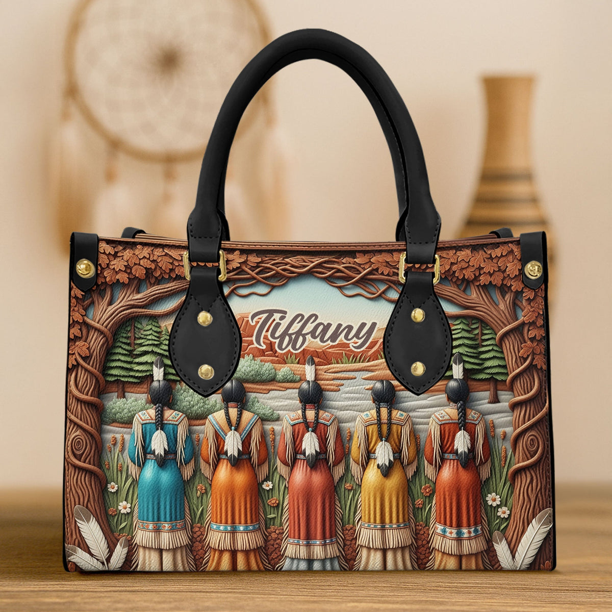 Native American Leather Bag - Personalized Gifts For Her 03nati200625-Homacus