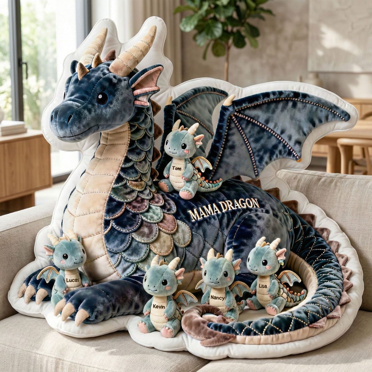 Dragon Mom Pillow - Personalized Gifts For Mother's Day Pillow 04NATI110226-Homacus