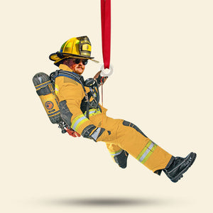 Custom Photo Gift For Firefighter Ornament, Firefighter Hanging 01qhti261124-Homacus