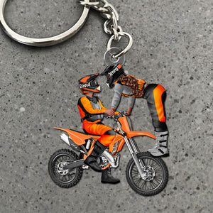 Personalized Gifts For Motocross Couple Keychain 03acti101224-Homacus