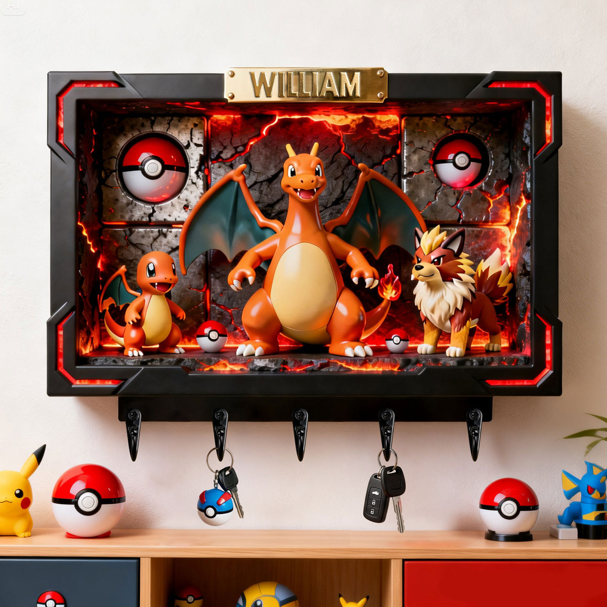 Pocket Monster Acrylic Key Hanger - Personalized Gifts For Movie & Game Lovers 01nati140126-Homacus