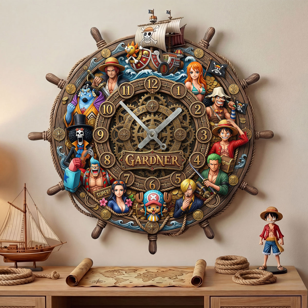 Anime Acrylic Hanging Wall Clock - Personalized Gifts For Anime Lovers 04huti110326-Homacus