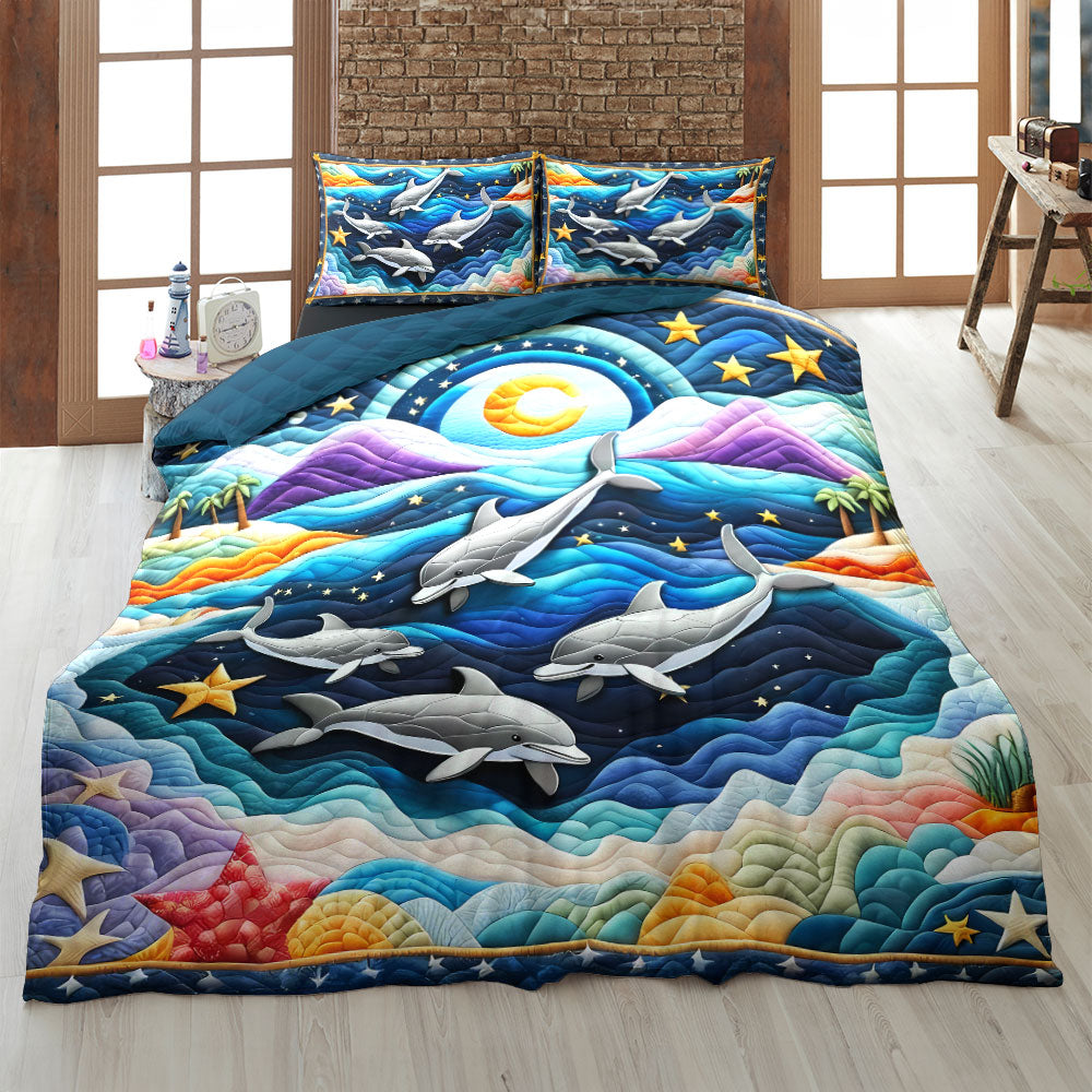 Gifts For Dolphin Lover Quilt Bed Set 041huti220125-Homacus