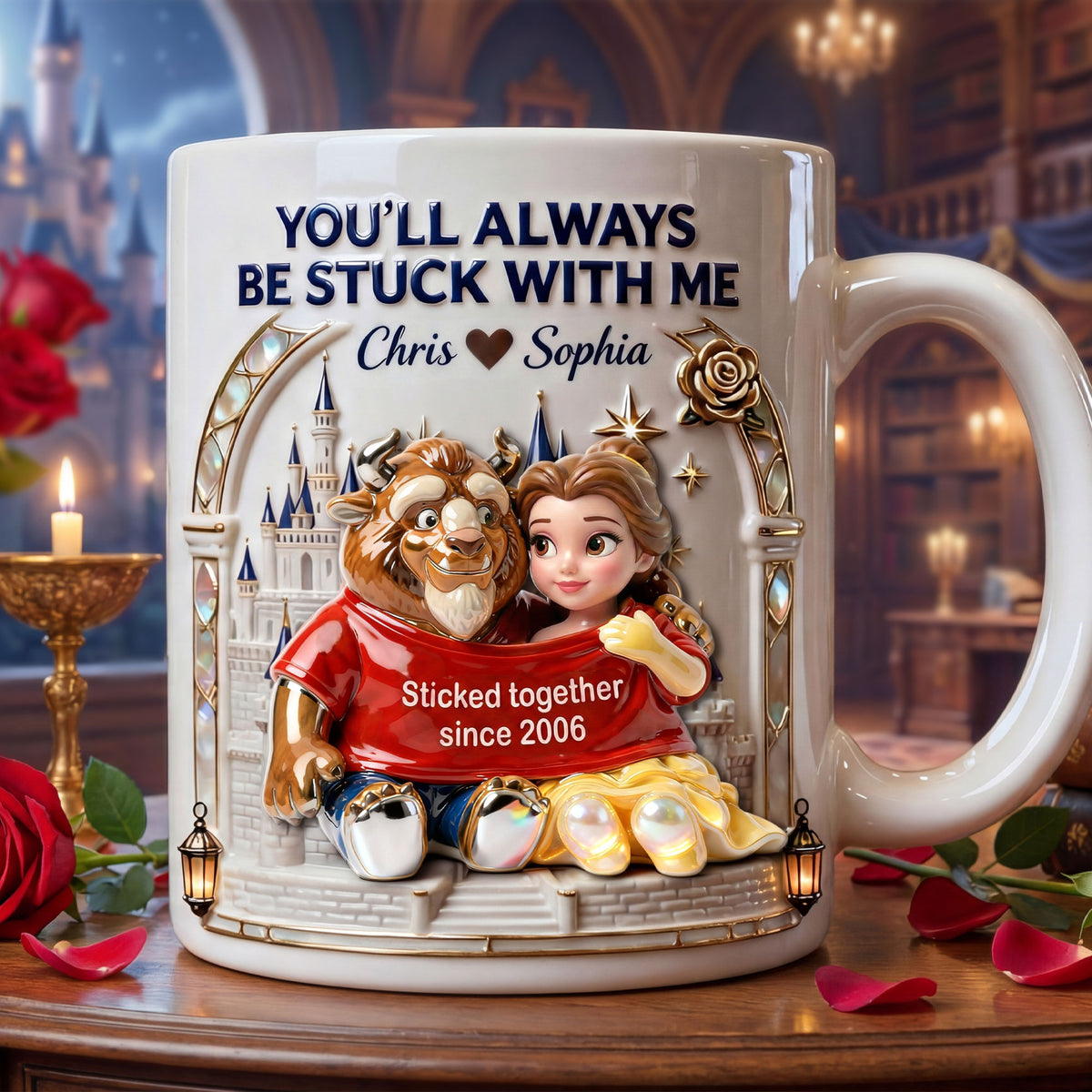 Romantic Cute Couple In Shirt Coffee Mug, Personalized Gifts For Couple 04qhti210126-Homacus