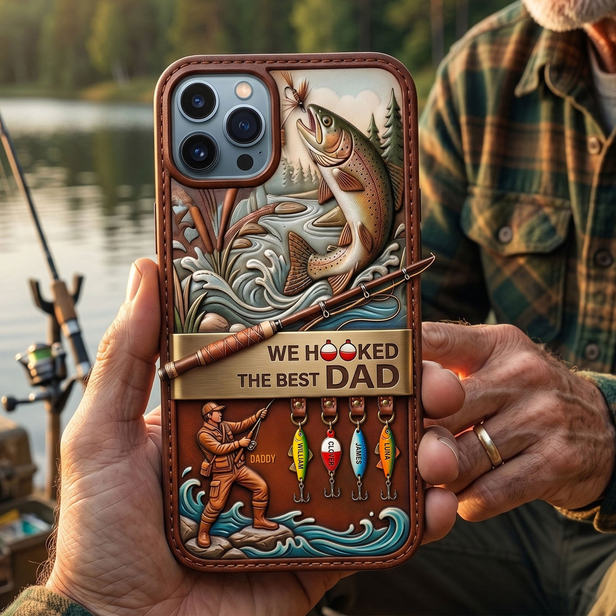 Reel Cool Fishing Dad Phone Case - Personalized Gifts For Dads 01PATI300426-Homacus