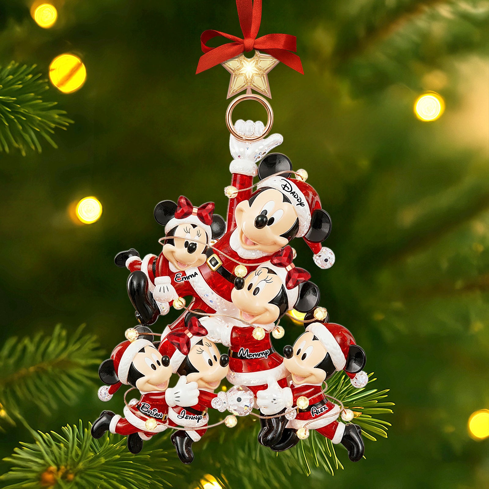 Playful Family Tree Ornament - Personalized Christmas Gifts For Family 01QHTI230925-Homacus