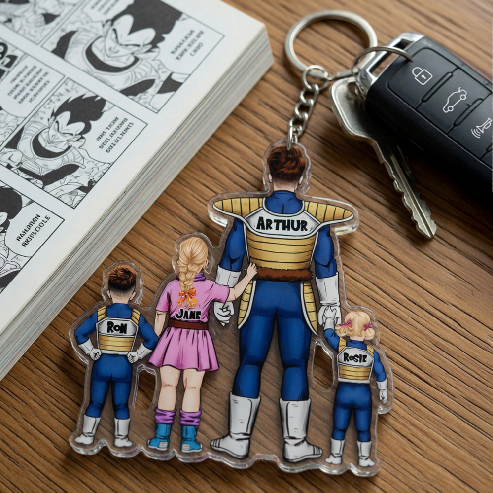 Hero Dad Power Keychain – Personalized Gifts For Dad 041QHHU020525HH-Homacus