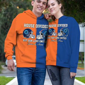 House Divided But Our Love United, Couple Gift, Personalized 3D Shirt, Football Lover Couple Shirt 1HUTI270923-Homacus