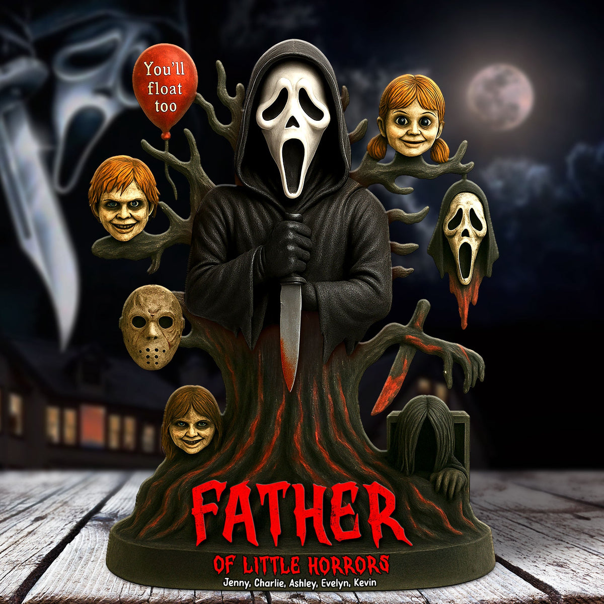 Horror Dad Plaque - Personalized Gifts For Dad 05ohti050525-Homacus