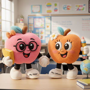 Bestie Teacher Apple Shape Custom Pillow - Personalized Gifts For Teacher Pillow 04NATI151125-Homacus