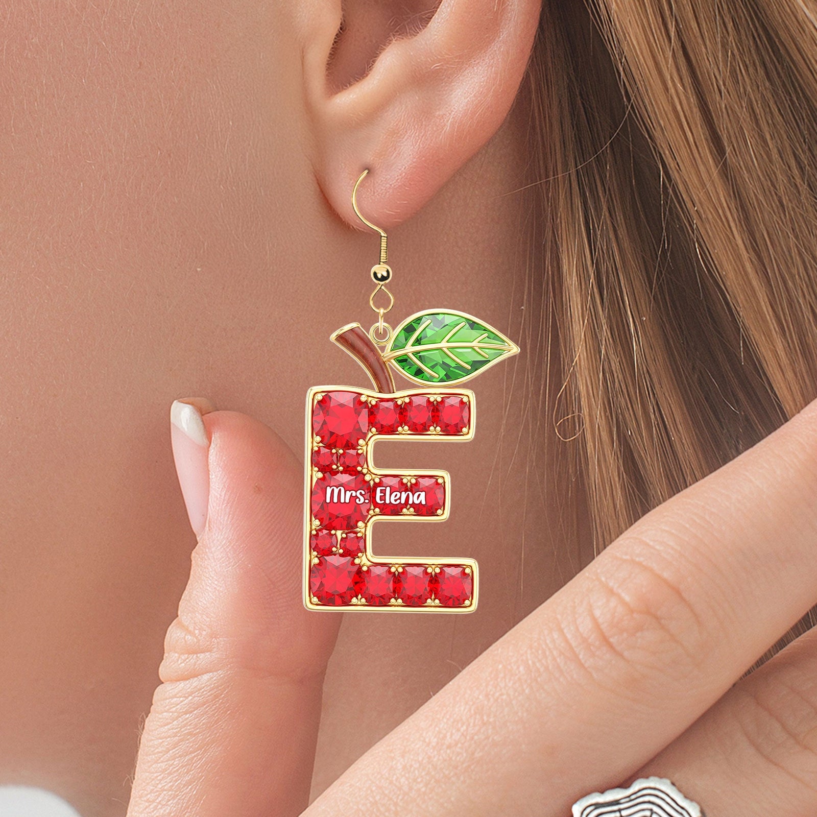 Cute Teacher Earrings - Personalized Gifts For Teachers 01huti150725-Homacus