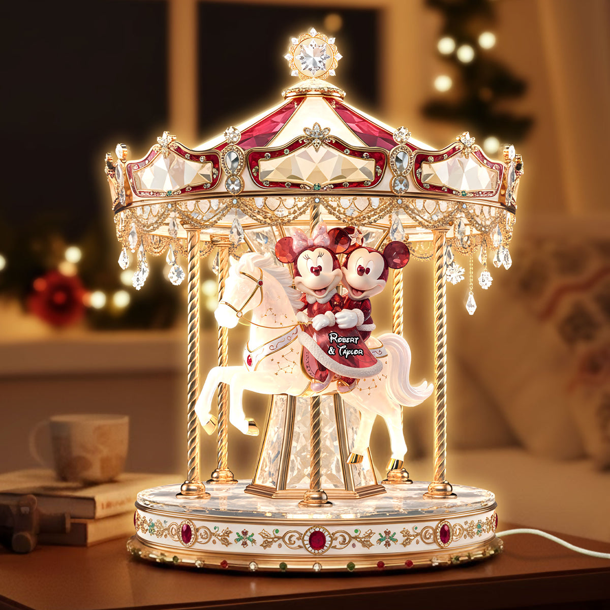 Carousel Couple Light Box - Personalized Gifts For Couple Custom Acrylic Light Box 04PATI111125-Homacus
