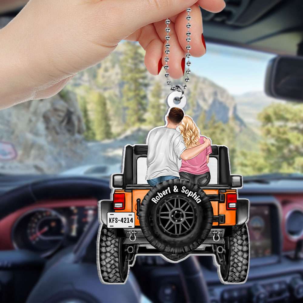 Personalized Car Ornament Gifts For Couple Together Is Our Favorite Place-Homacus