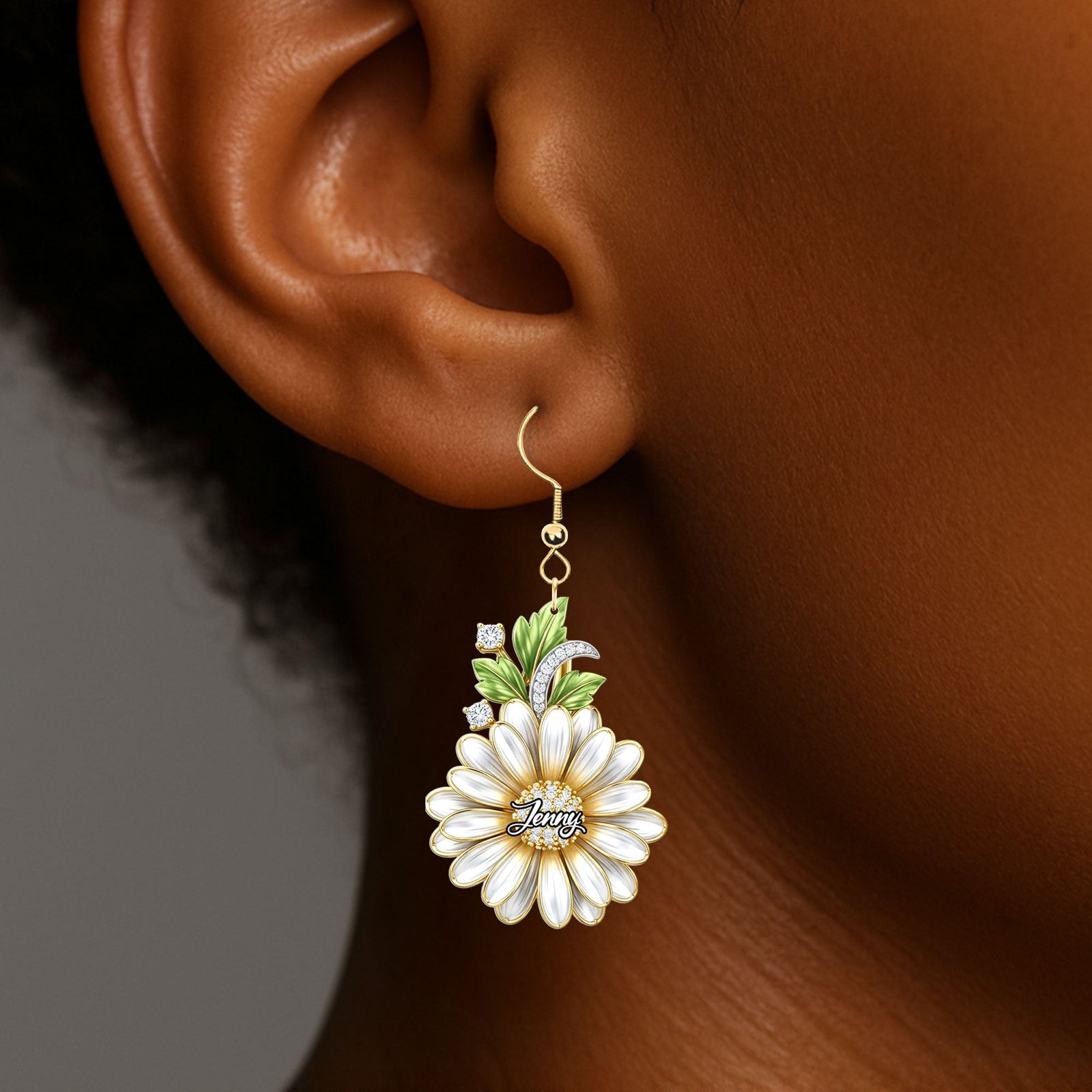 Birth Month Flower Earrings - Personalized Gifts For Her 03huti030725-Homacus