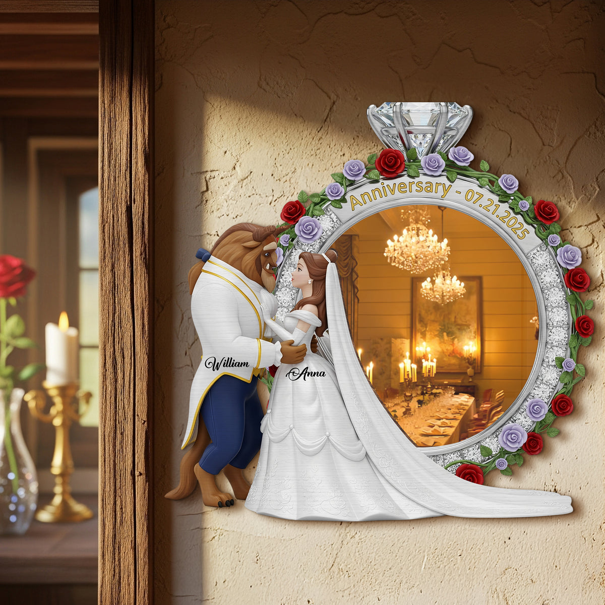 Romantic Couple Mirror - Personalized Gifts For Couple 02ohti230725-Homacus