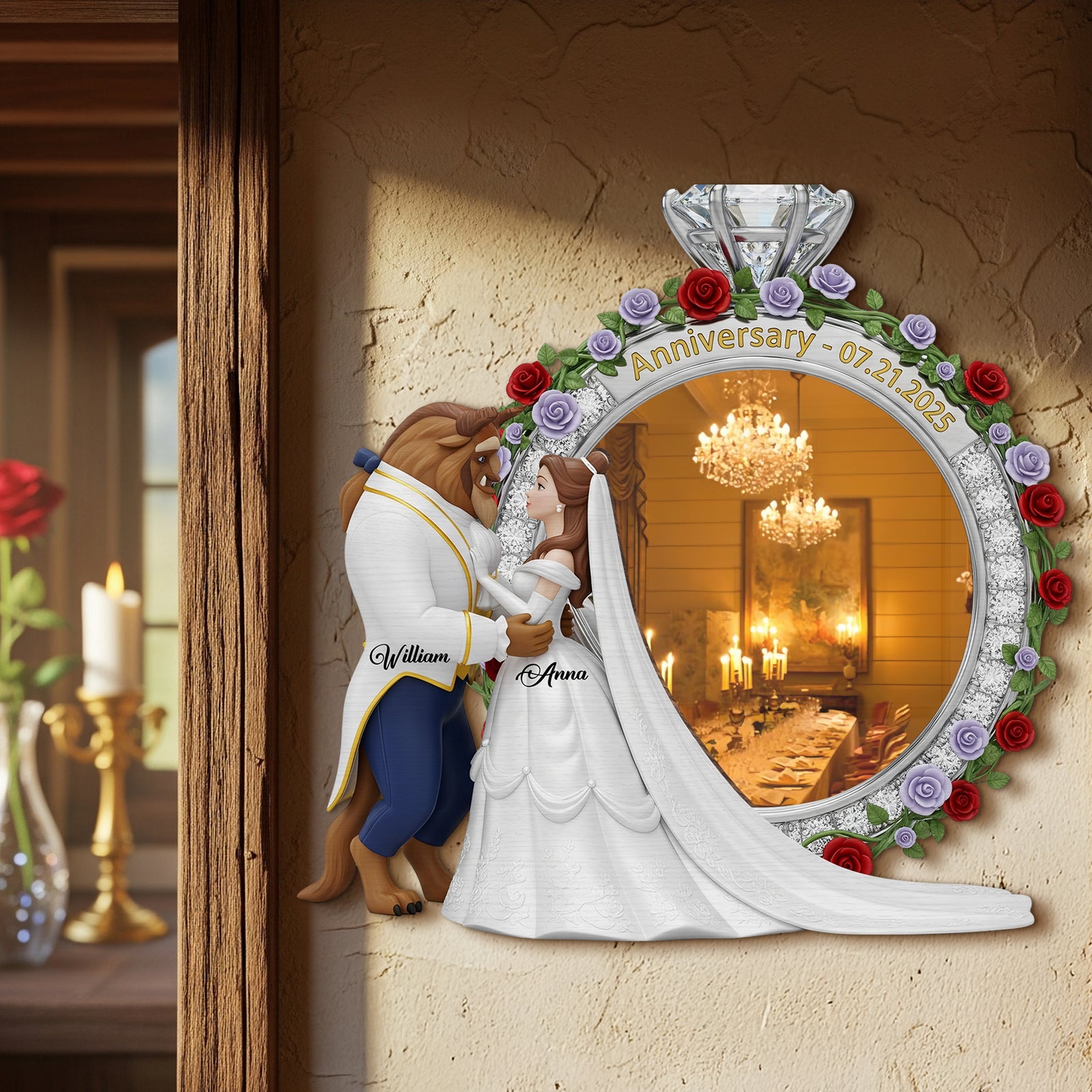 Romantic Couple Mirror - Personalized Gifts For Couple 02ohti230725-Homacus