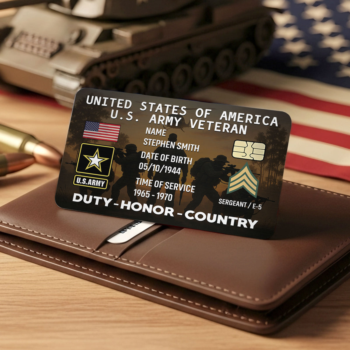 Veteran Wallet Card - Custom Military Logo Gifts For Veteran 02toti040725-Homacus