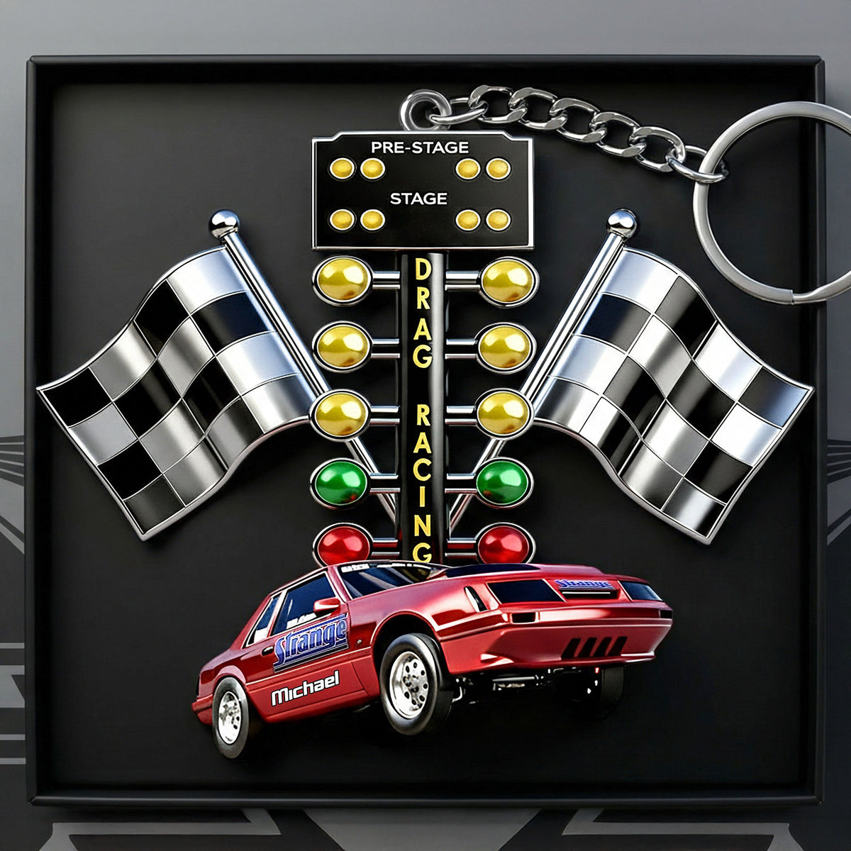 Drag Racing Acrylic Keychain - Personalized Custom Photo Gift For Racing Lovers 01TGTI070226-Homacus