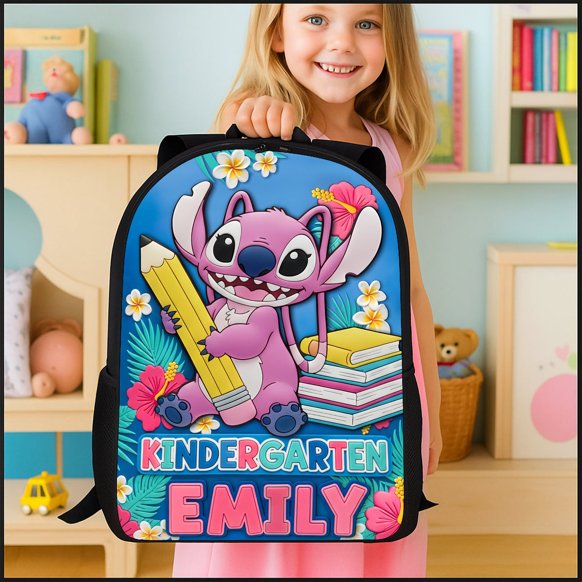 Cute Alien School Bag - Personalized Gifts For Kids 05huti010825-Homacus