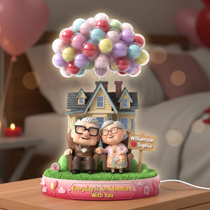 Happy Old Couple Light Box, Personalized Gifts For Couple 02KITI261125-Homacus