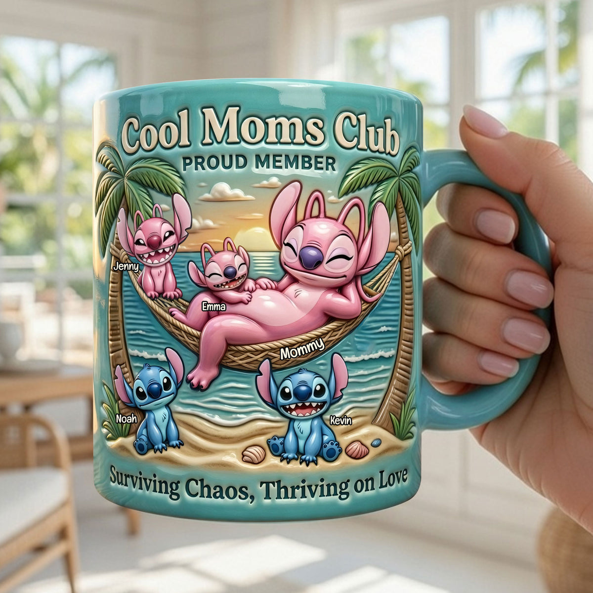 Chilling Mom & Hers Mischievous Kids Mug, Personalized Gifts For Moms 02qhti040326-Homacus