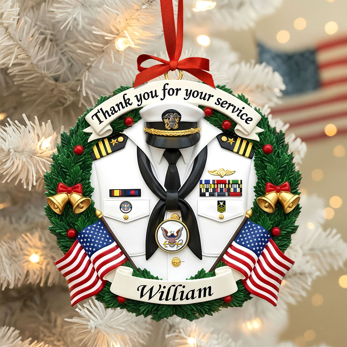 Military Appreciation Christmas Ornament Personalized Gifts For Veterans 03KITI200925-Homacus