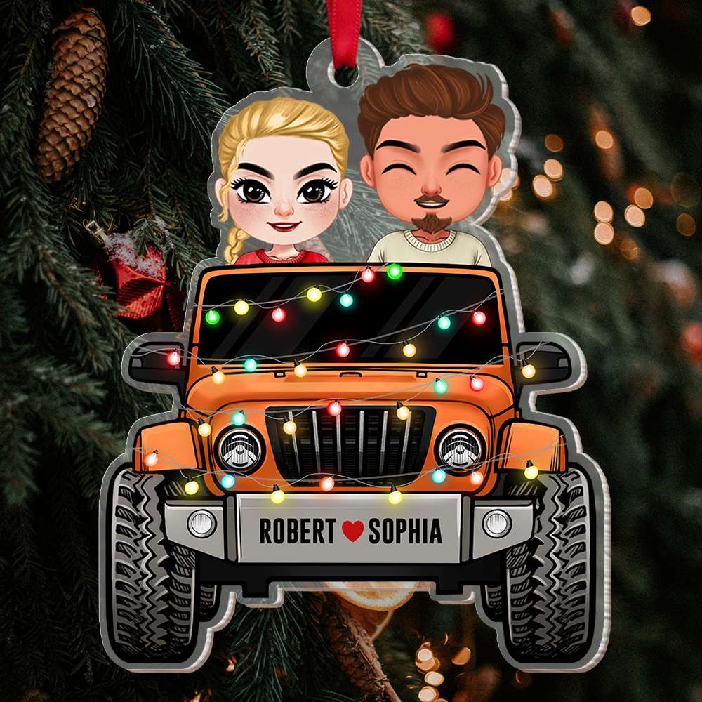 Personalized Gifts For Couple Christmas Ornament Happy Couple Travelling-Homacus