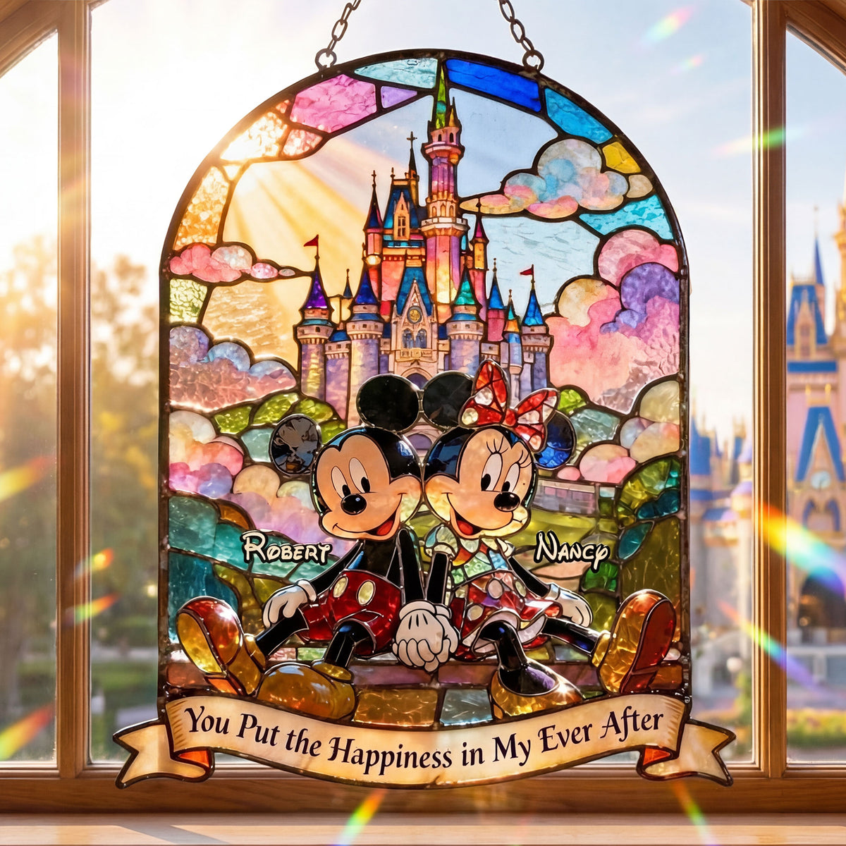 Playful Couple Suncatcher Ornament - Personalized Gifts For Couple 03toti080126-Homacus