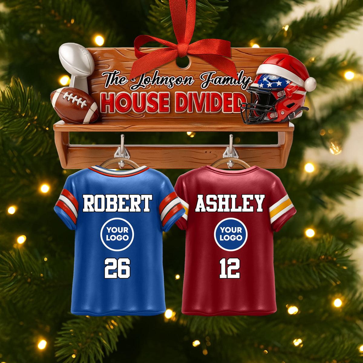 House Divided Family Ornament - Personalized Gifts For Family 01huti170925-Homacus