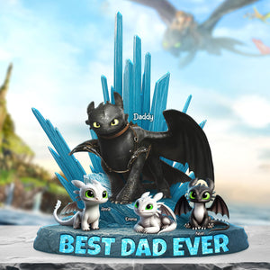 Dragon Dad Plaque - Personalized Gifts For Dad 042ohti190425-Homacus