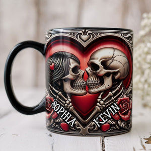 Personalized Gifts For Skull Couple Coffee Mug 03ohti041224-Homacus