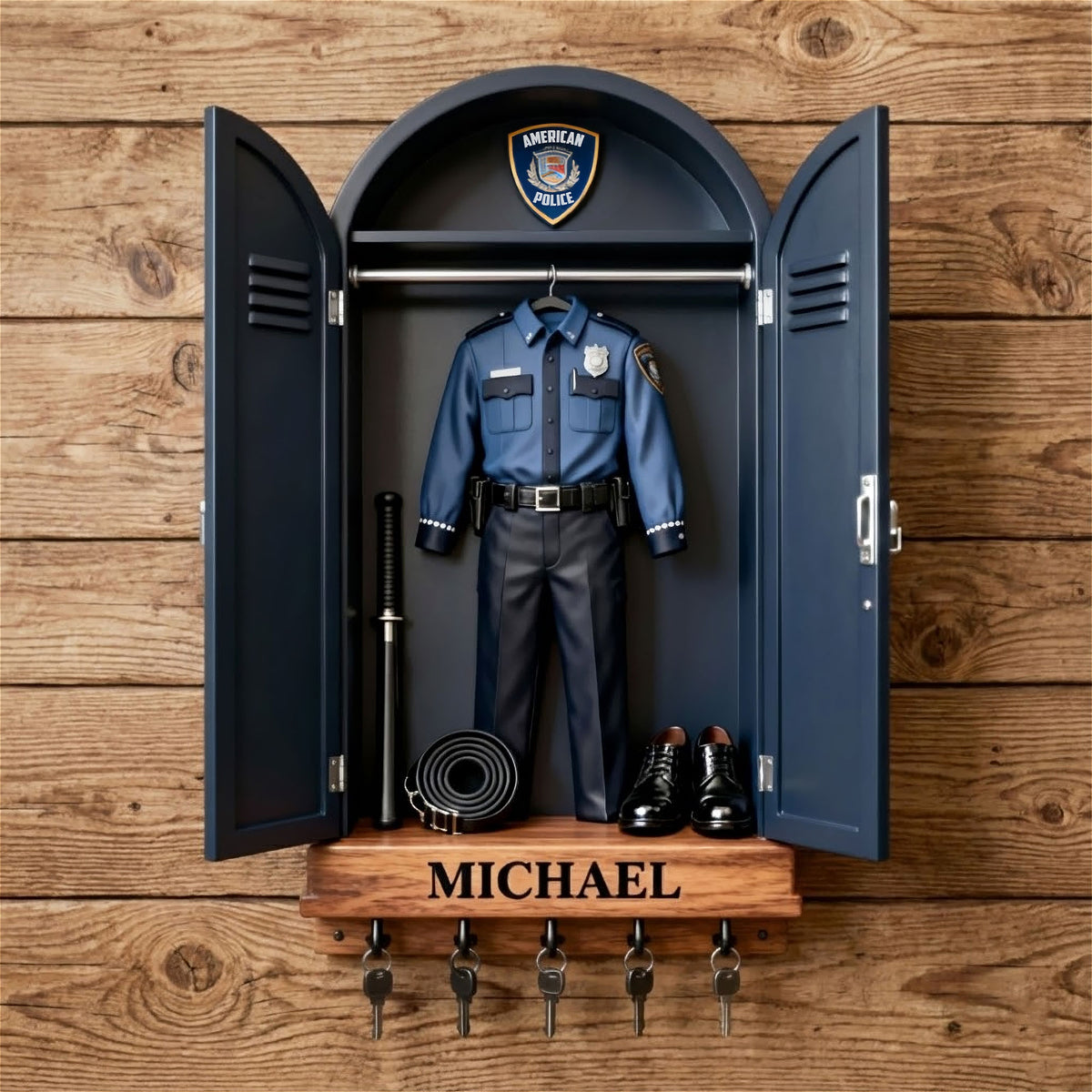 Police Uniform Key Hanger - Personalized Gifts For Police Officer 03toti161225-Homacus