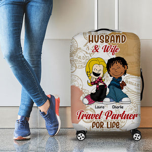 Personalized Gifts For Couple Luggage Cover Travel Partner 01xqti281224hg-Homacus