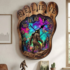 Sasquatch Acrylic Hanging Wall Clock - Personalized Gifts For Bigfoot Lovers 02huti200326-Homacus