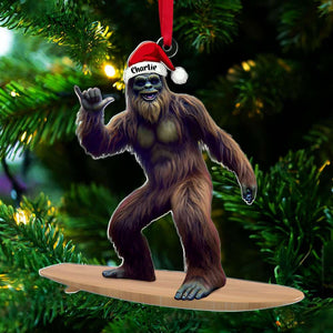 Personalized Gifts For Surfer Ornament, Wild Bigfoot Surfing 01QHTI291024-Homacus