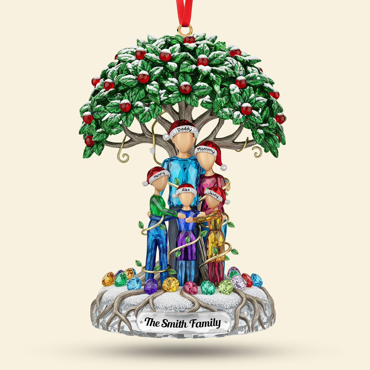 Family Tree Ornament - Personalized Gifts For Family 04huti240925-Homacus