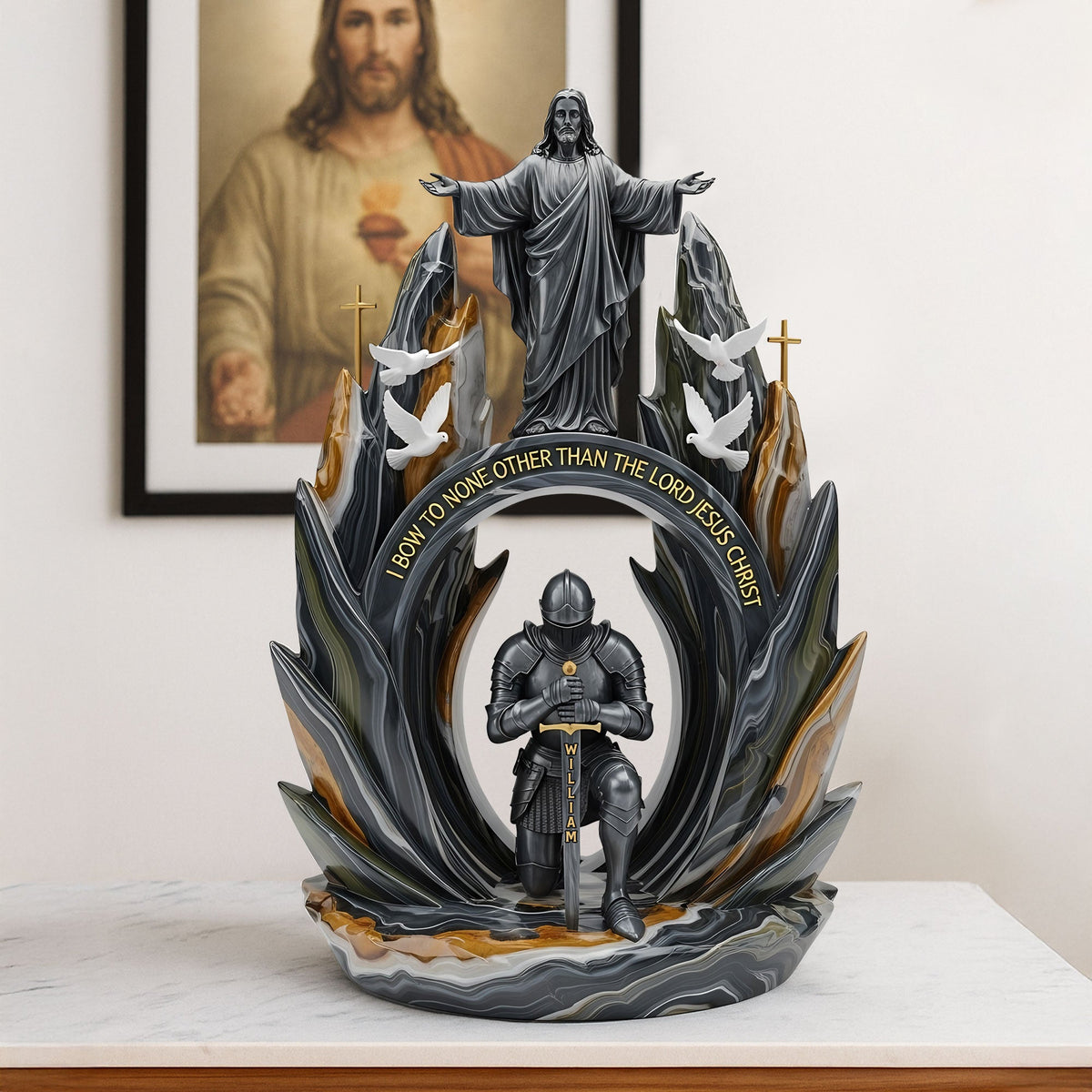 Kneeling Knight Plaque - Personalized Gifts For Jesus Lovers 05tgti070725-Homacus