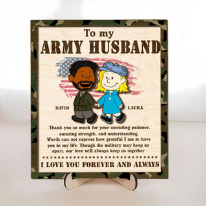 Personalized Gifts For Veteran Couple Wood Sign 06toti110125hg-Homacus