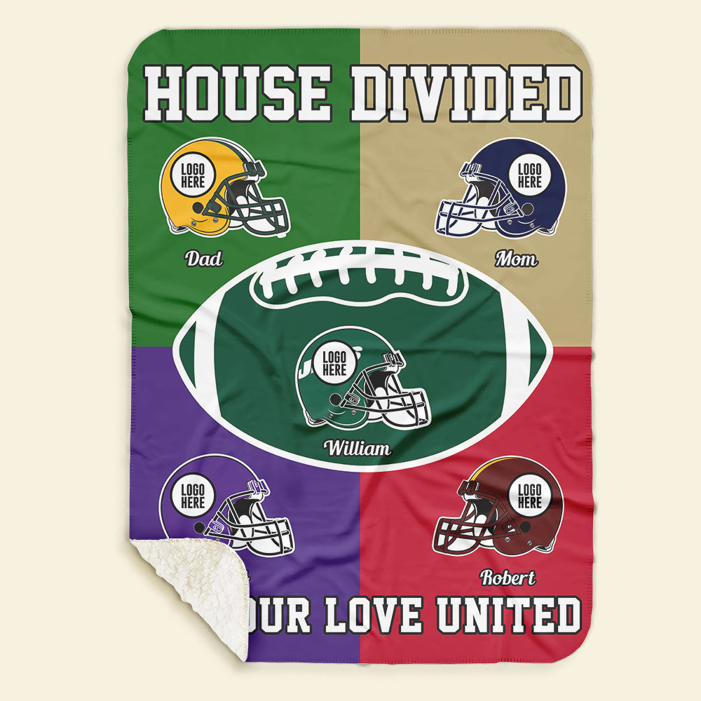 House Divided - American Football Banket - Personalized Gifts For Family-Homacus