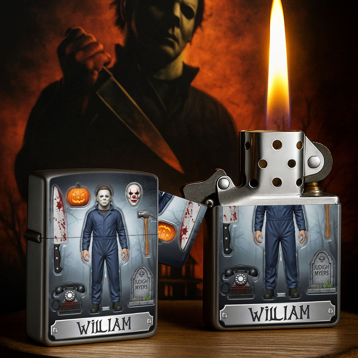 Horror Character Lighter - Personalized Gifts For Horror Lovers 01ohti180825-Homacus