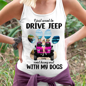 Personalized Gifts For Dog Lovers Shirt Drive Car And Hang Out With Dogs-Homacus