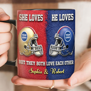 Loving Couple Black Accent Mug - Personalized Gifts For Sporty Couples 03huti060126-Homacus