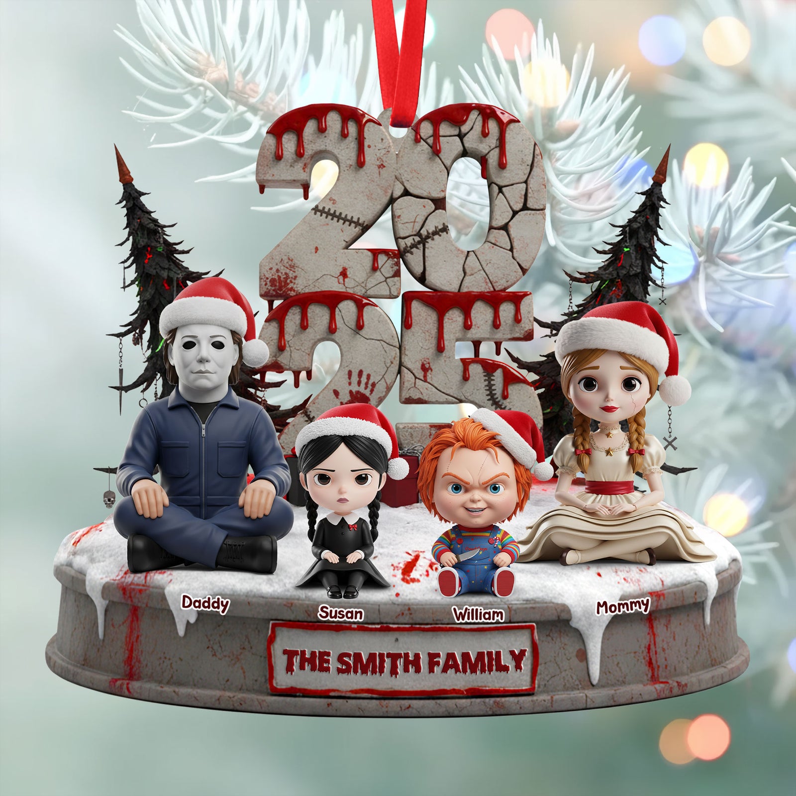 Horror Family Ornament - Personalized Gifts For Family 05ohti131025-Homacus