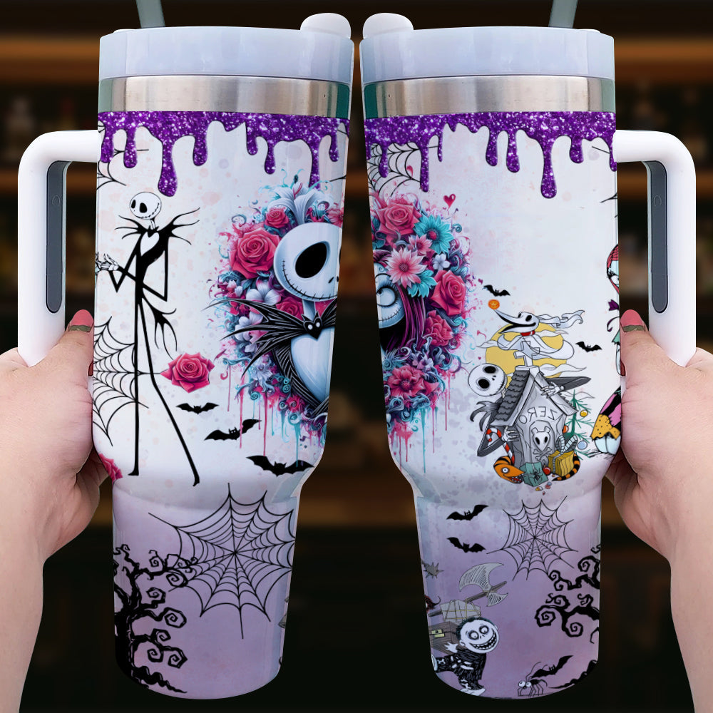 Gothic Skeleton Couple 40oz Luminous Tumbler - Trendy Gifts For Couples 89laxx180725-Homacus