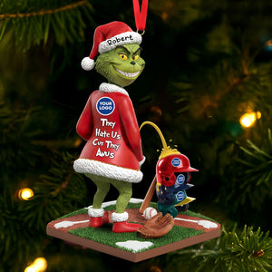 Naughty Green Monster Personalized Gifts For Baseball Lovers Christmas Ornament 02huti011025-Homacus
